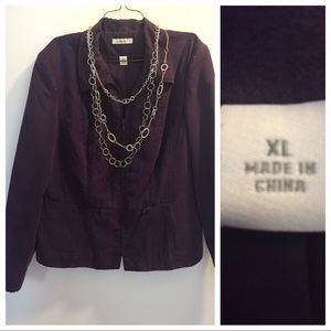 Dress Barn zip-up suit jacket